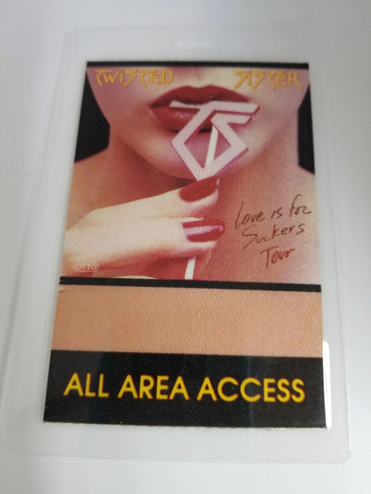 Twisted Sister Love Is For Suckers Tour Backstage Pass