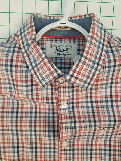 Penguin Slim-fit Plaid Button Down