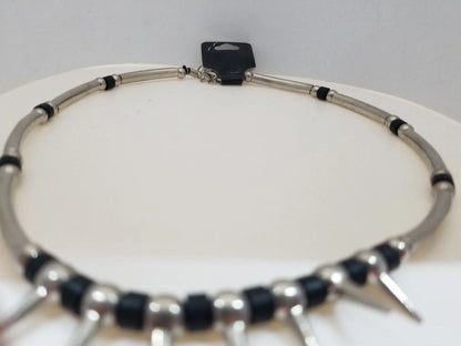 Alloy "Spiked Collar" Sectional Necklace