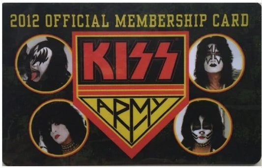 2012 KISS Army Membership Card