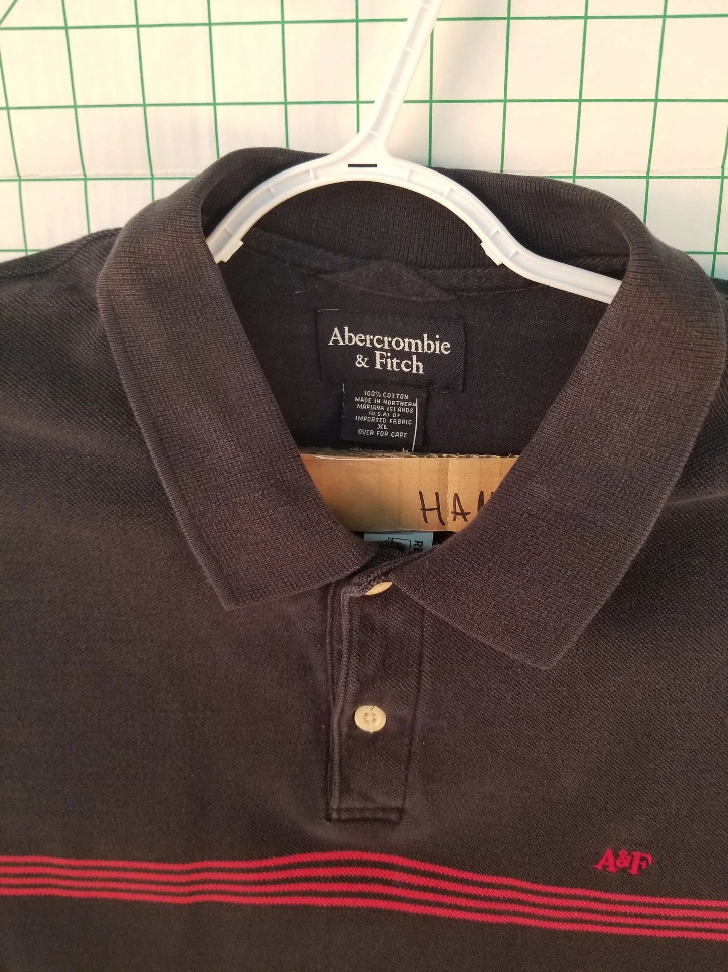Abercrombie & Fitch Black Polo XL