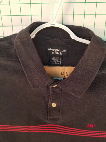 Abercrombie & Fitch Black Polo XL