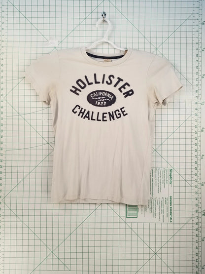 Hollister White Embroidered Tee Medium