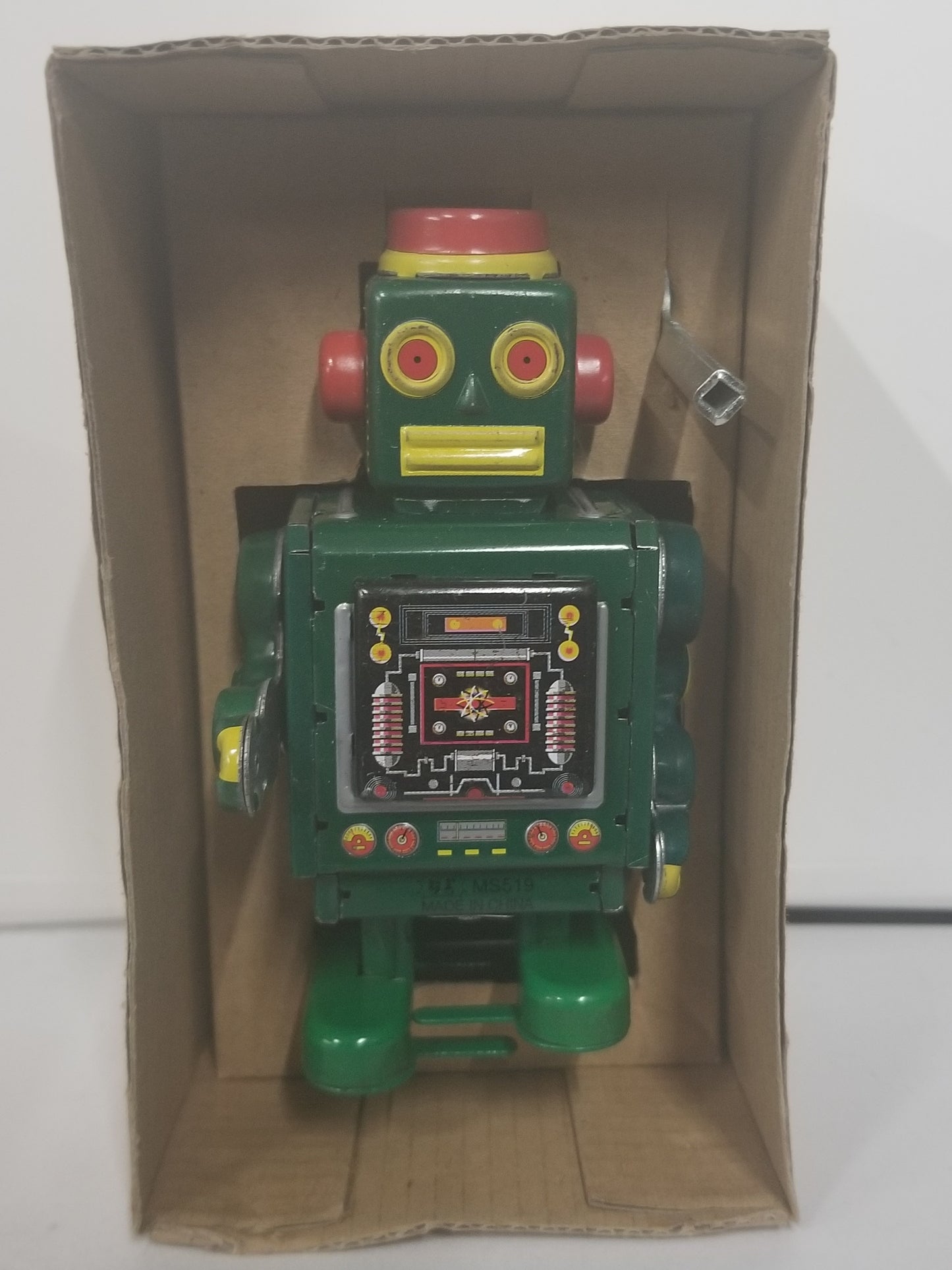 Mechanical Wind-Up Robot - Green