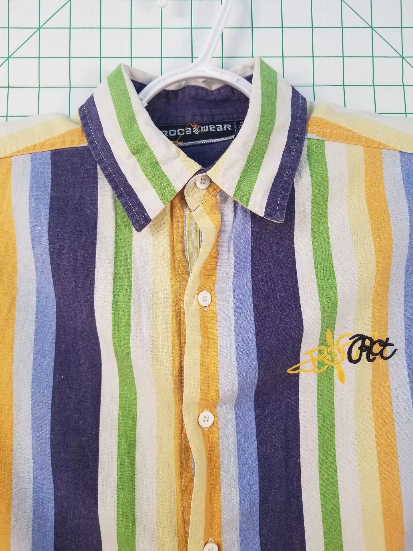 Rocawear Striped Button Up Shirt L