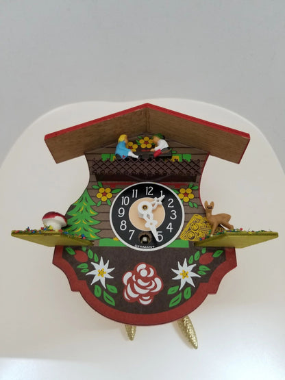 Tin Wind-up Hand Painted Cuckoo Clock