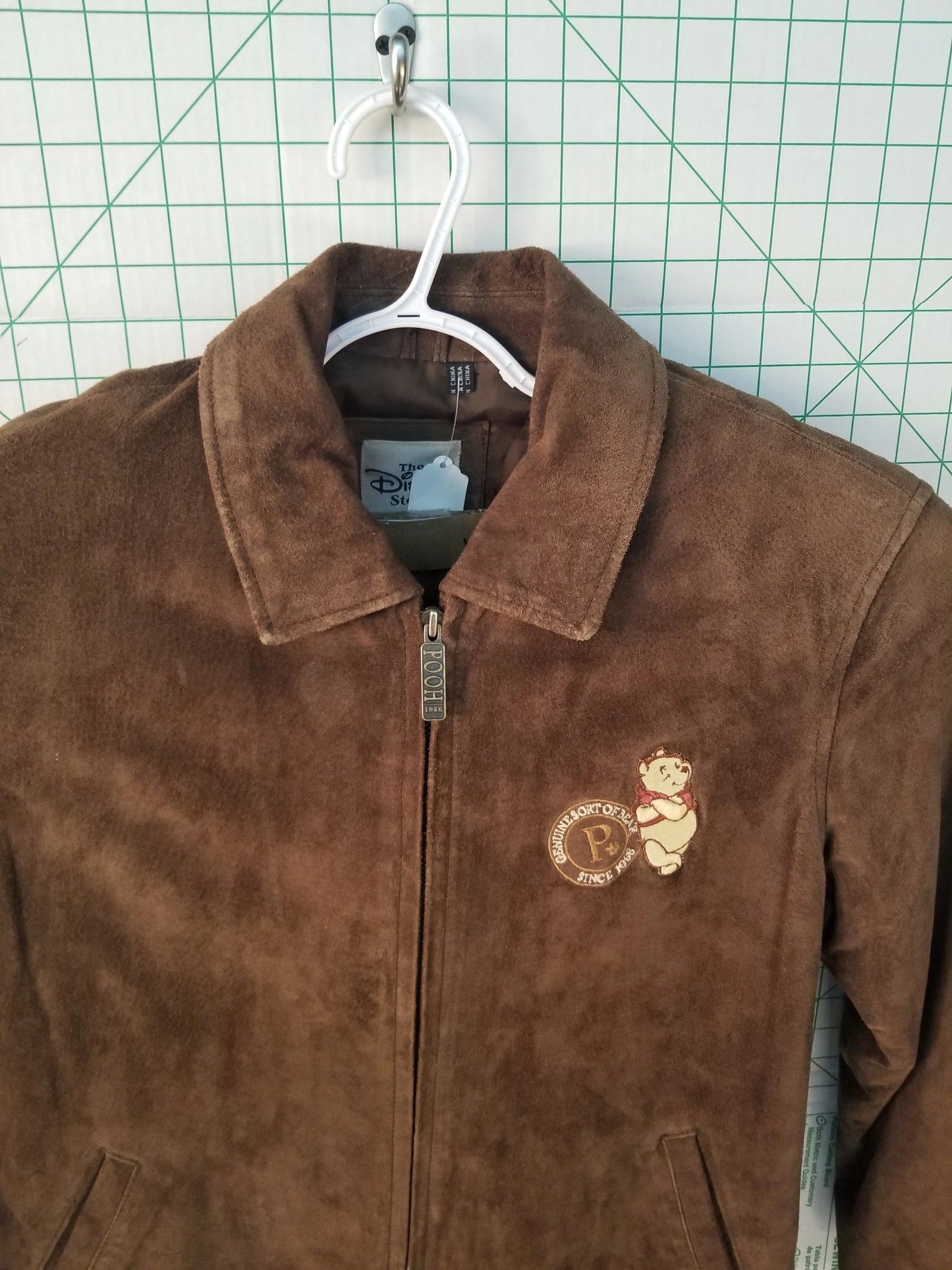 Brown Leather "Winnie the Pooh" Jacket S