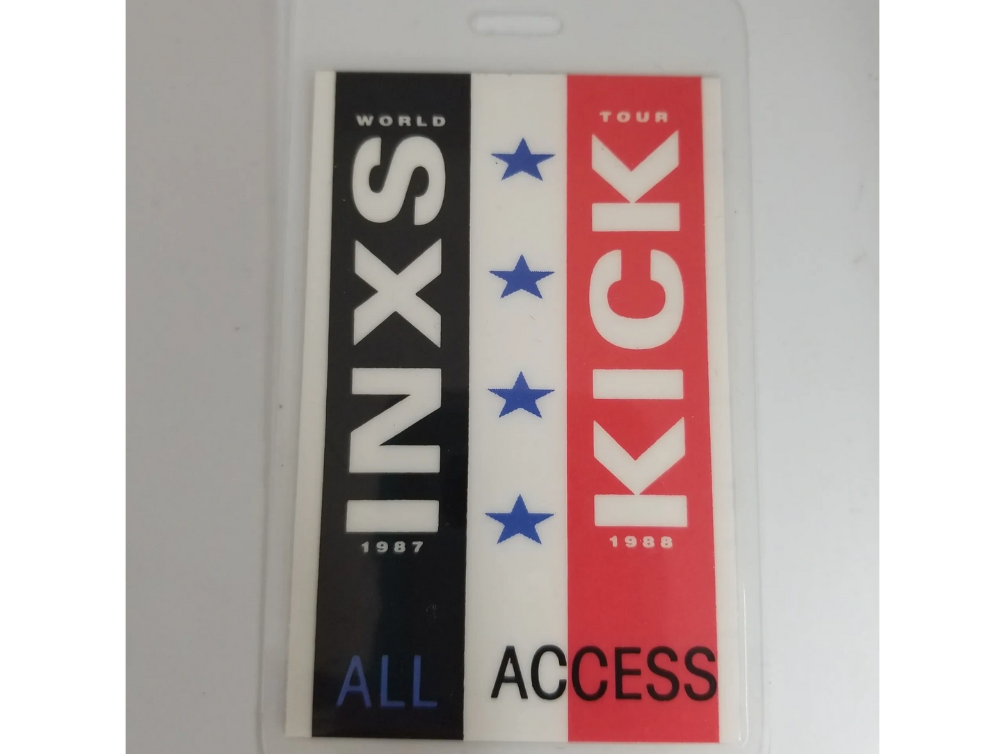 INXS Kick World Tour 1987 Backstage Pass