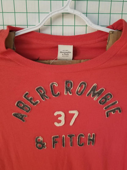 Abercrombie & Fitch Red Embroidered Tee