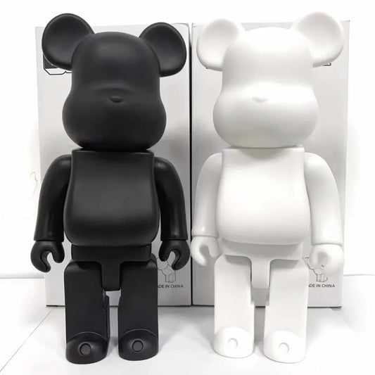 28cm 400% Bearbrick Bear@Brick Action Figures DIY Paint Bear Brick Toys Violent Bear Ornaments Home Decor Kids Birthday Gift Toy