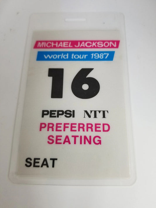 Michael Jackson World Tour 1987 Backstage Pass