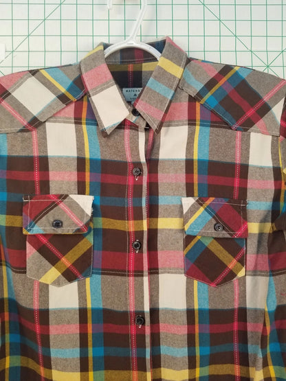 Matchstick Argus Plaid Flannel Button Down