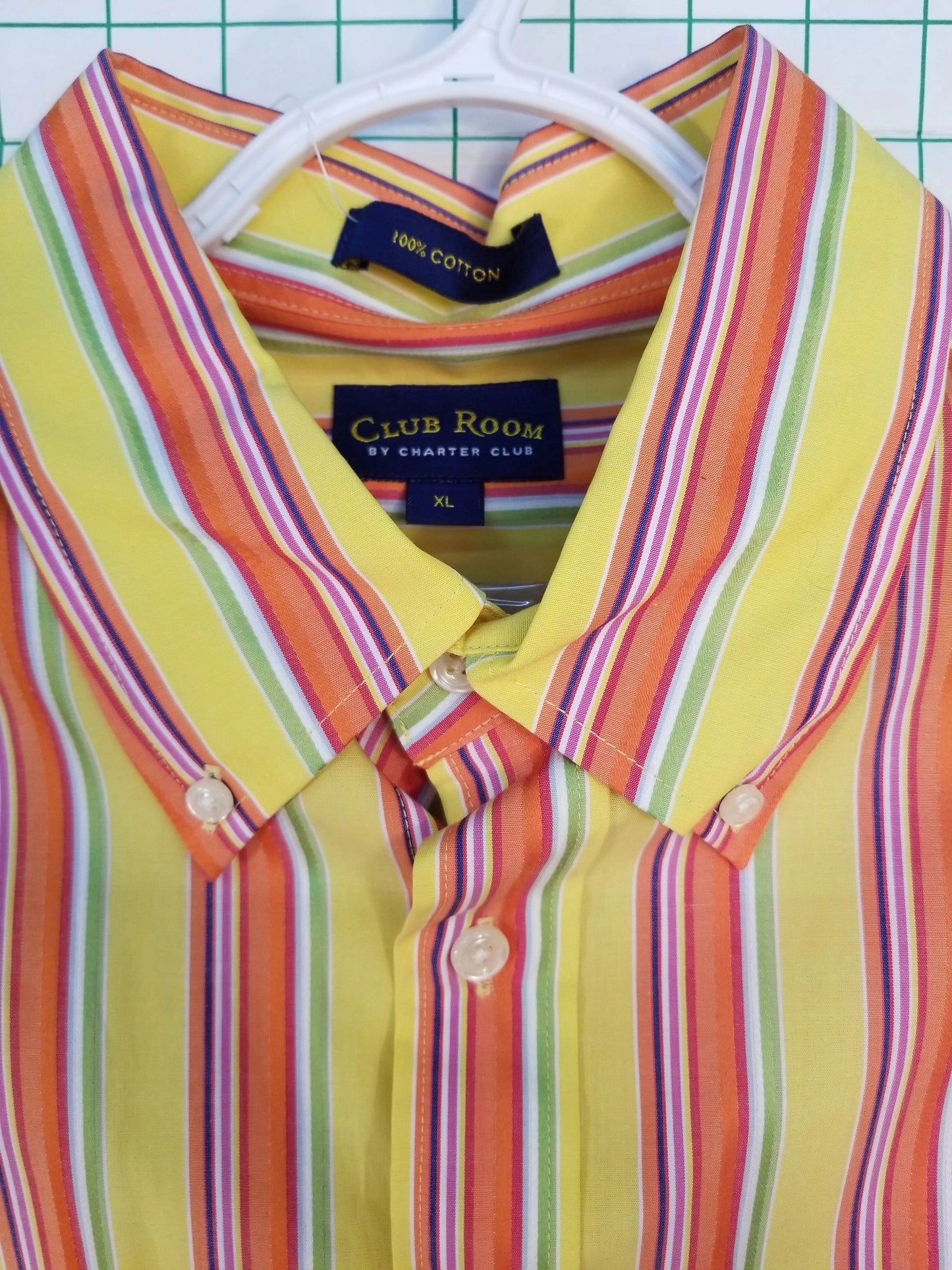 Charter Club Club Room Striped Button Down