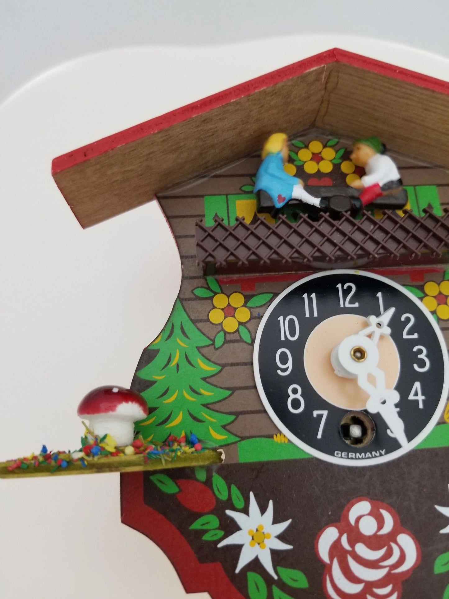 Tin Wind-up Hand Painted Cuckoo Clock