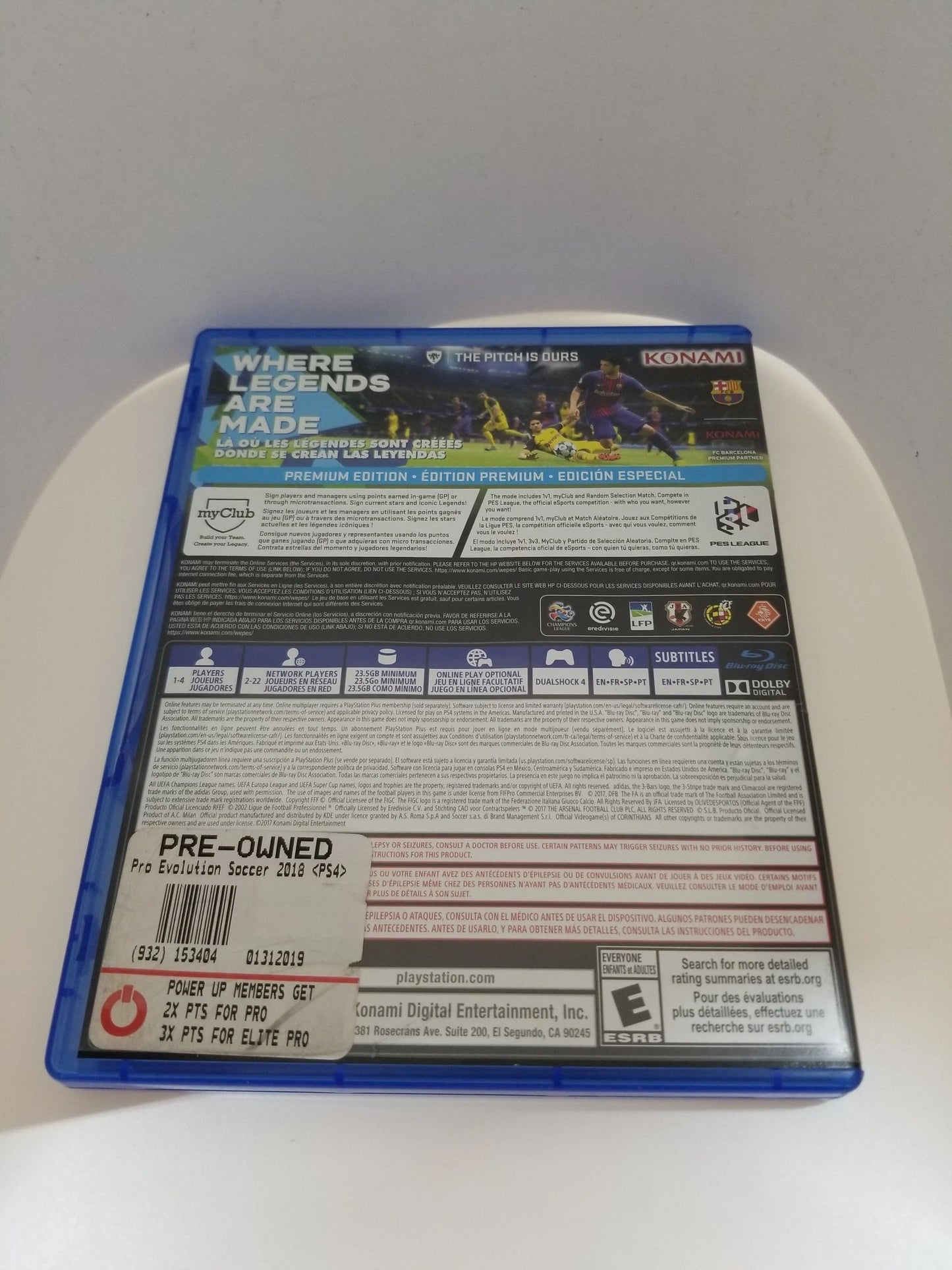 Preowned Pro Evolution Soccer 2018 (PS4)