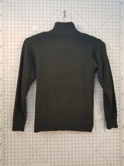 Cable Knit Pullover w/ Zip-up Turtleneck