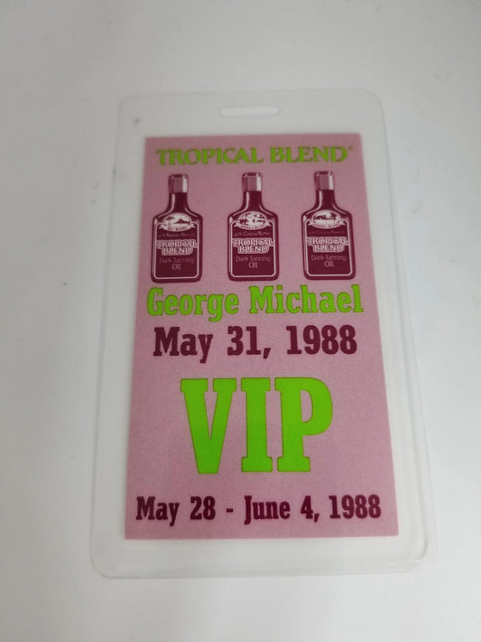 George Michael "Tropical Blend" Backstage Pass