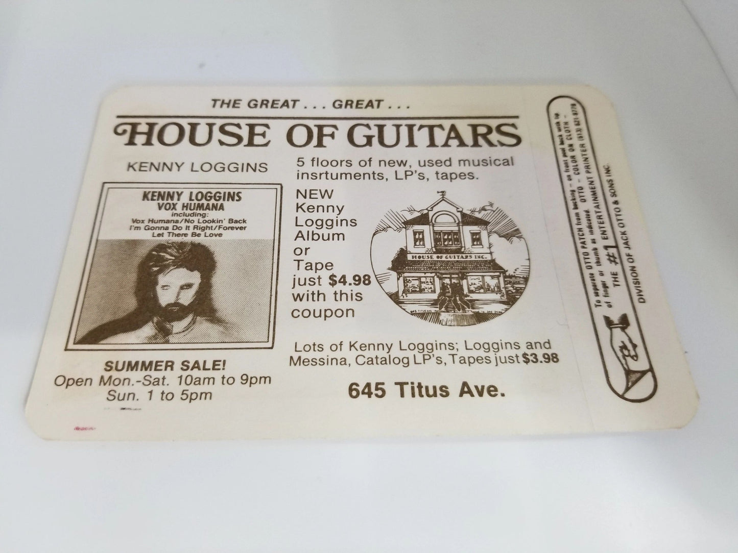 Kenny Loggins Backstage Pass