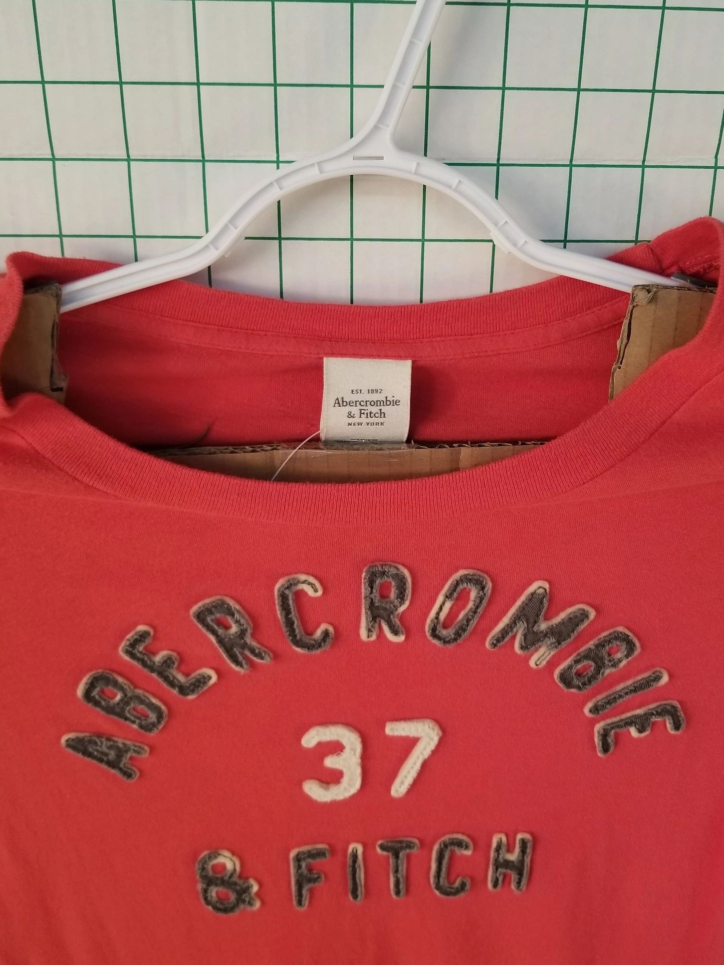 Abercrombie & Fitch Red Embroidered Tee