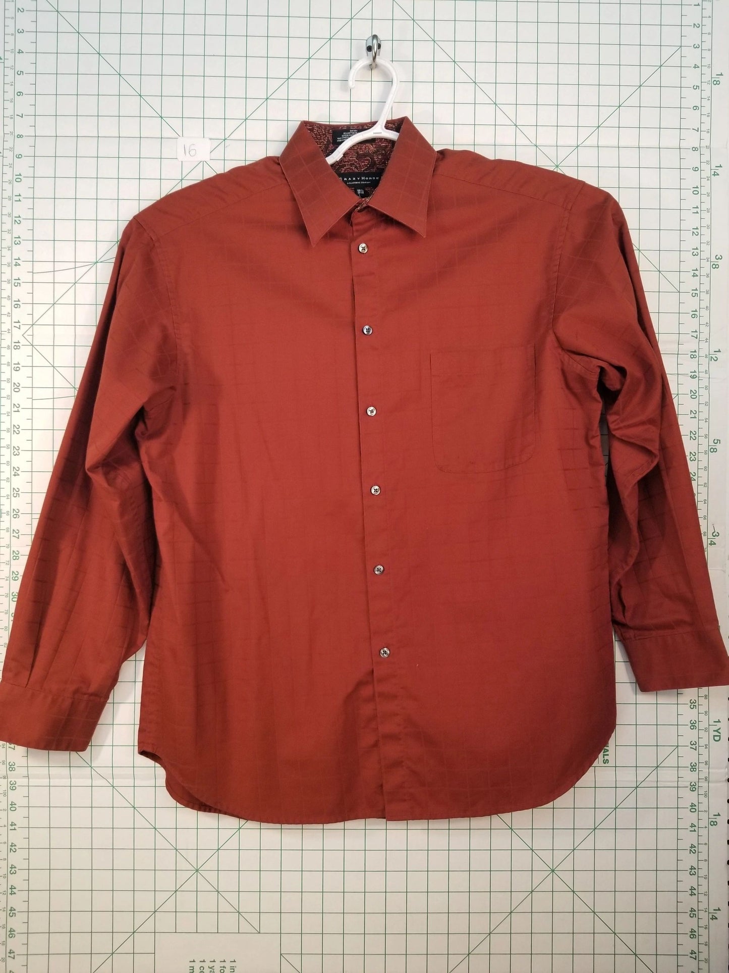 Crazy Horse Red Checker Long Sleeve Button Down