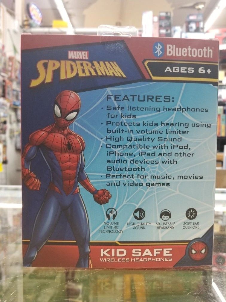 Spiderman Kid Safe Wireless Headphones