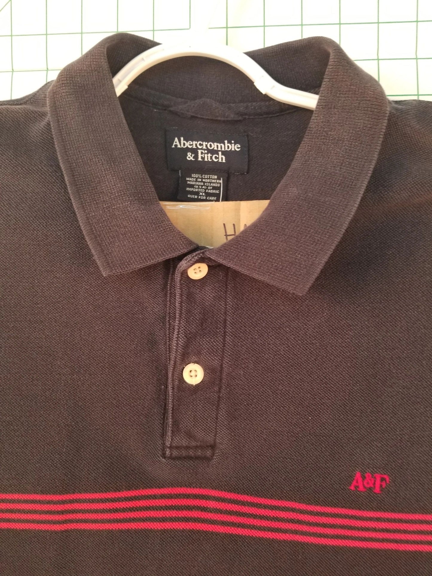 Abercrombie & Fitch Black Polo XL
