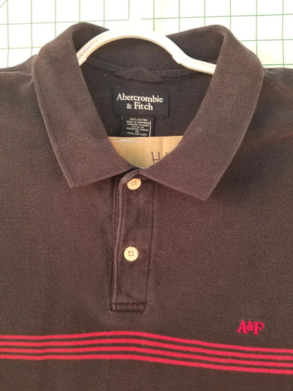 Abercrombie & Fitch Black Polo XL
