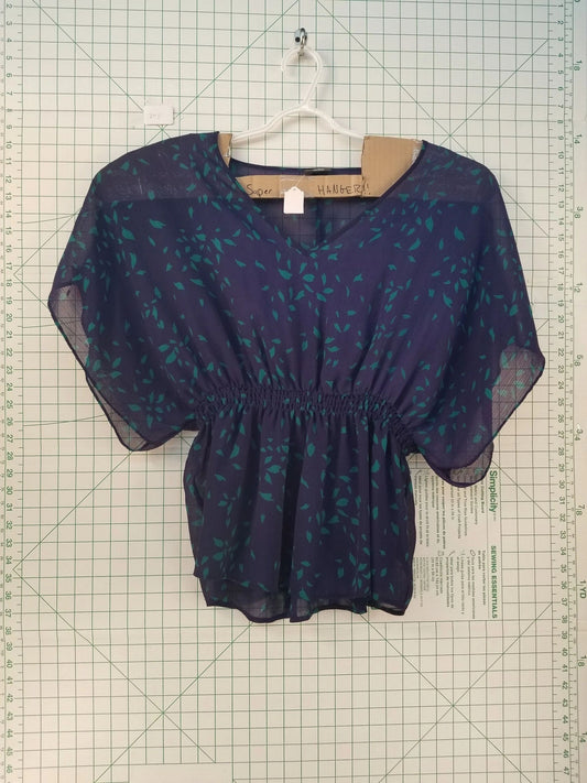 Blue and Green Blouse XXL