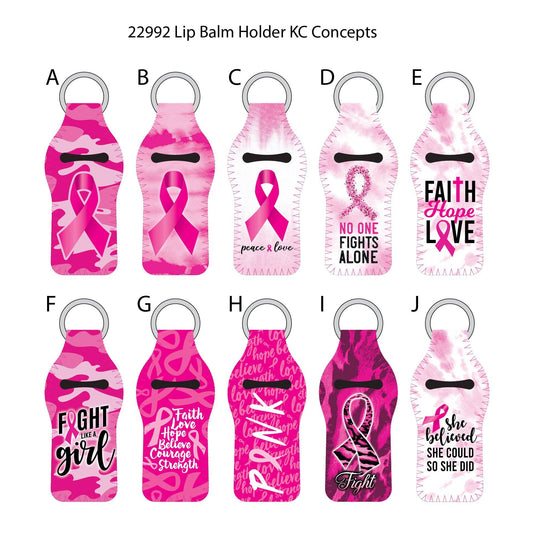 BREAST CANCER AWARENESS PINK KEYCHAIN- 4 PACK