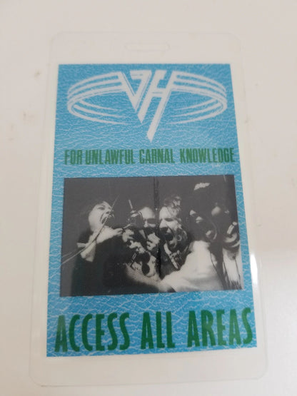 Van Halen "For Unlawful Carnal Knowledge" Tour Backstage Pass