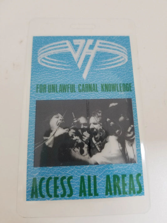 Van Halen "For Unlawful Carnal Knowledge" Tour Backstage Pass