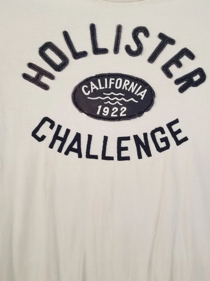 Hollister White Embroidered Tee Medium