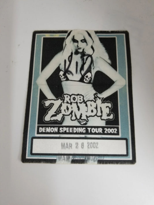 Rob Zombie Demon Speeding Tour Backstage Pass