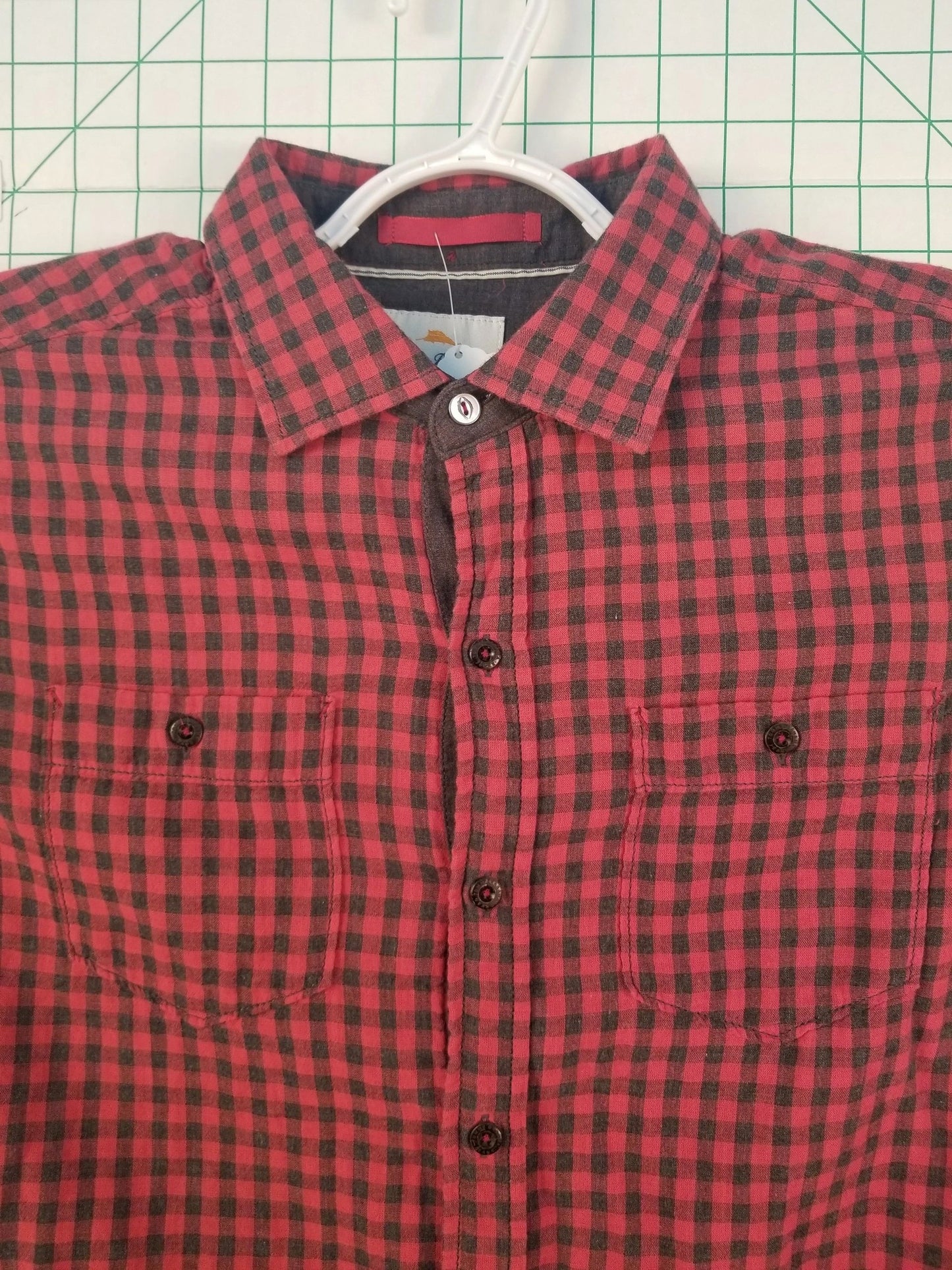 Tommy Bahama Jeans Red Plaid Button Down