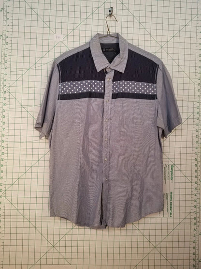Smash Blue Cowboy-style Short Sleeve Button Down Large