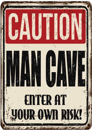 Kalan Lp - SM664 Metal Sign Caution Man Cave