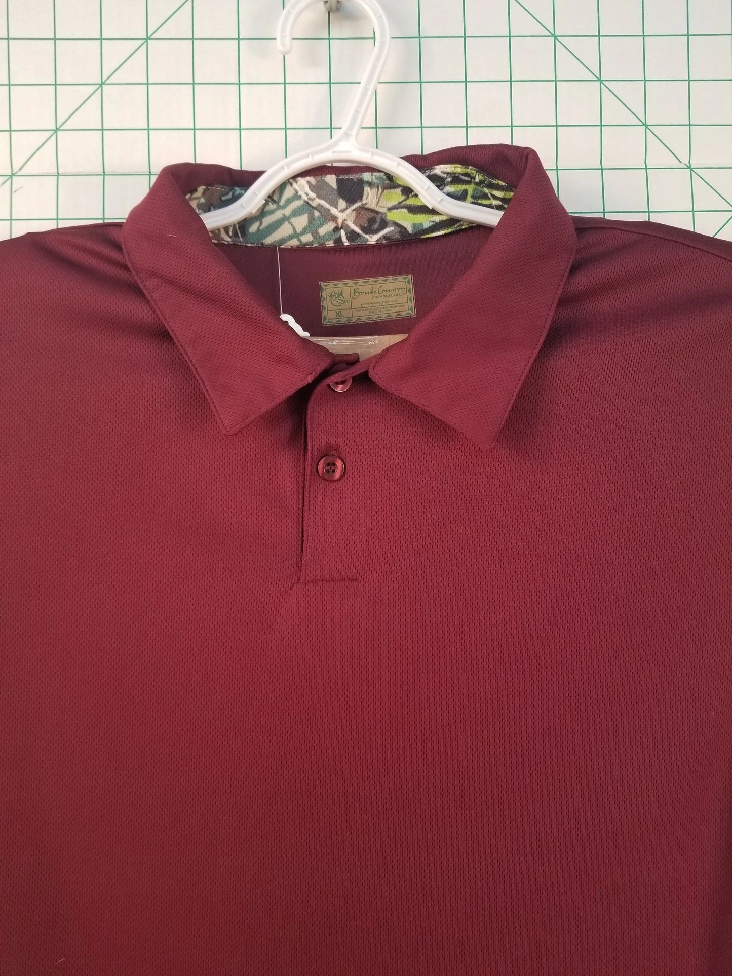 Brush Country Camouflage Red Polo XL