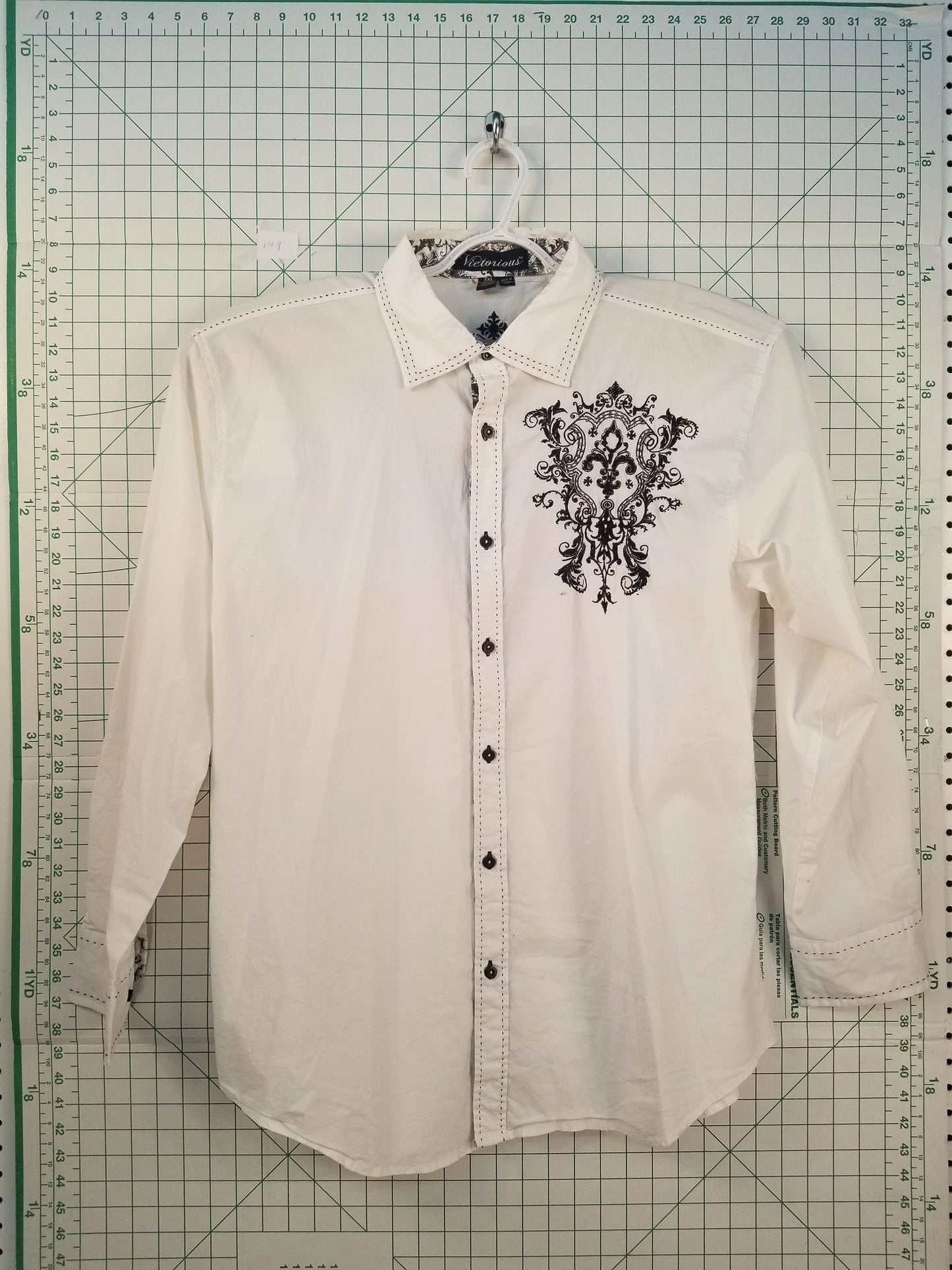 Victorious Embroidered White Button Up