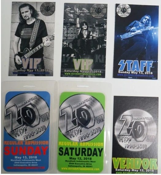 2018 Indianapolis KISS Expo Pass Set