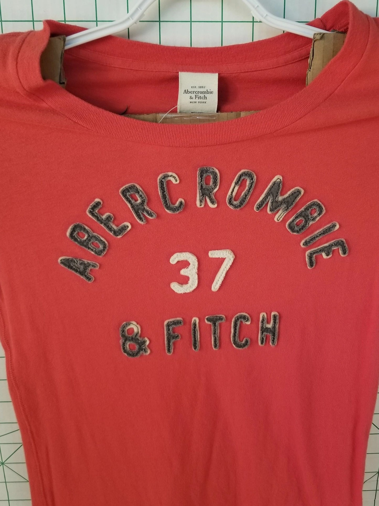 Abercrombie & Fitch Red Embroidered Tee