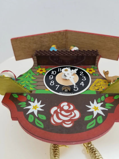 Tin Wind-up Hand Painted Cuckoo Clock