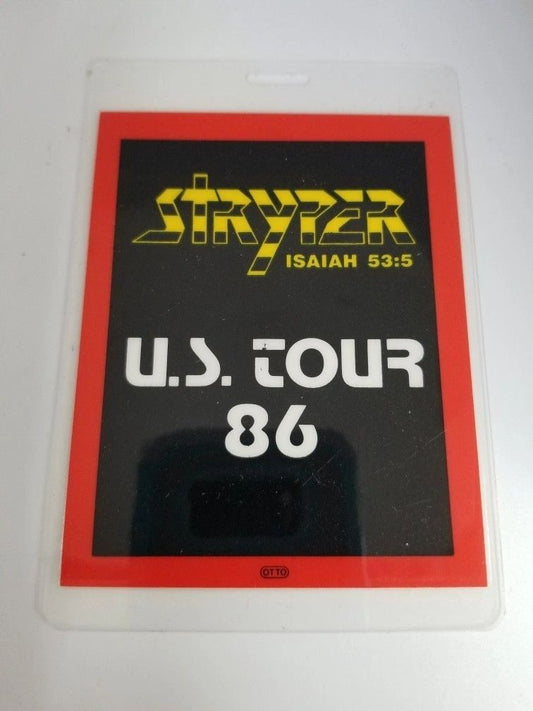 Stryker US Tour 86 Backstage Pass