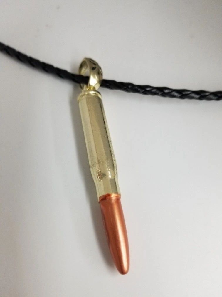 Bullet Pendant Cord Necklace