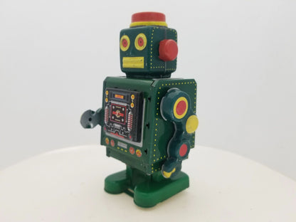 Tin Green Robot Wind-up Collector's Toy