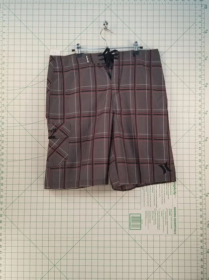 Hurley Plaid Cargo Shorts