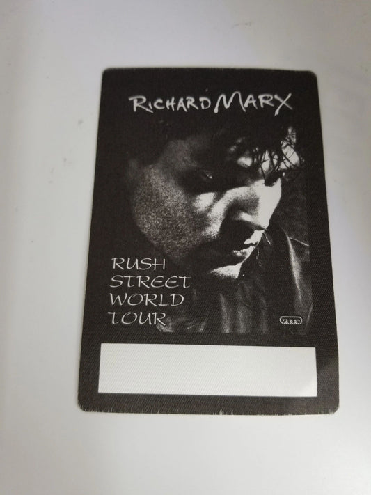 Richard Marx Rush Street World Tour Backstage Pass
