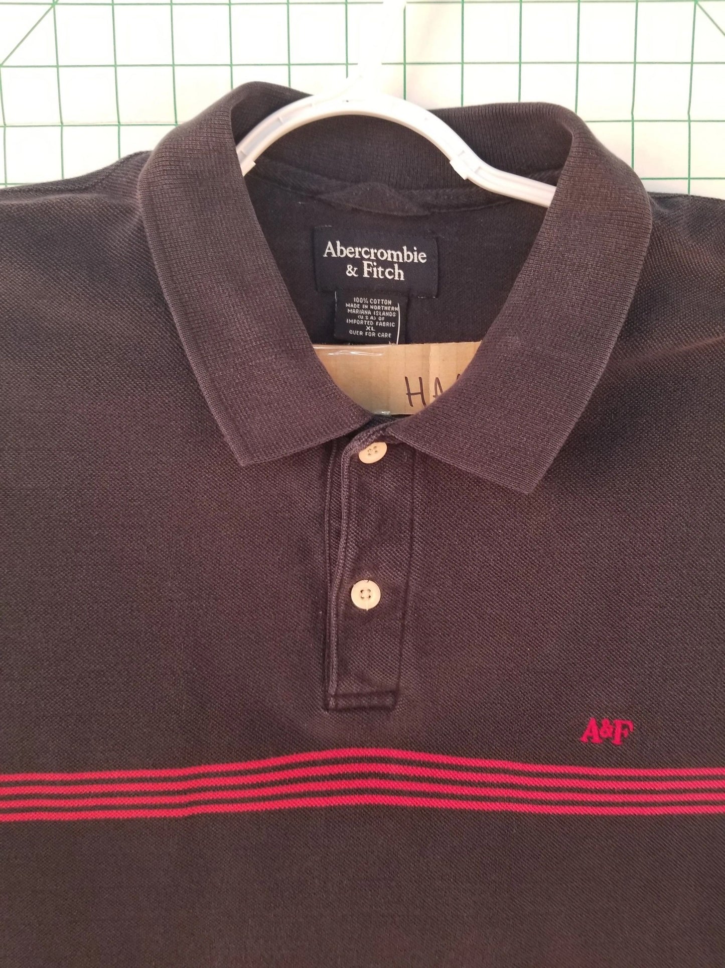 Abercrombie & Fitch Black Polo XL
