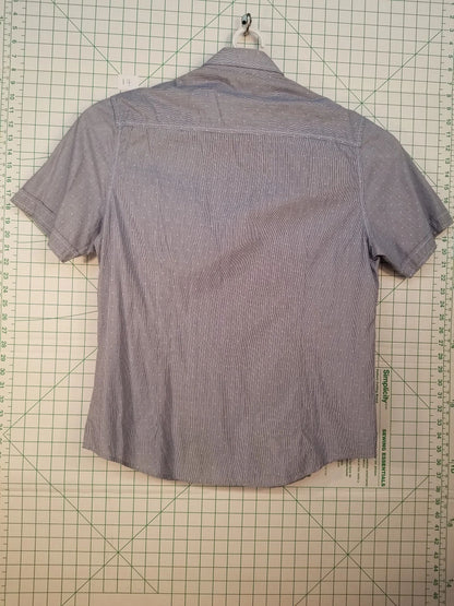 Smash Blue Cowboy-style Short Sleeve Button Down Large