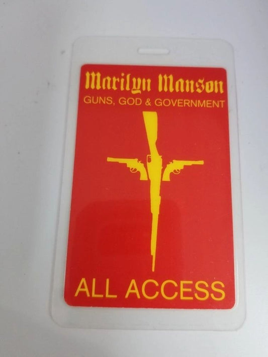Marilyn Manson "Guns, God, And Government" Backstage Pass