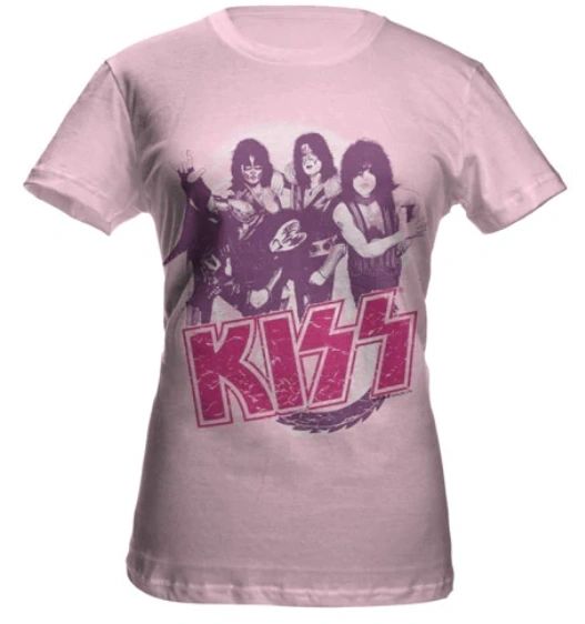 KISS Pink Band Babydoll Tshirt - XL